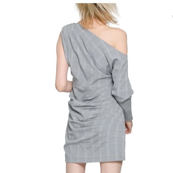 Walter Baker one shoulder plaid dress - Picture 2 of 4